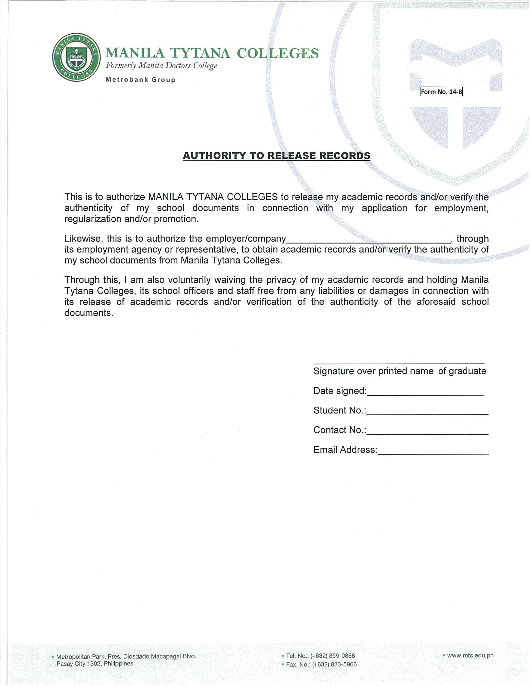FORM 14-B